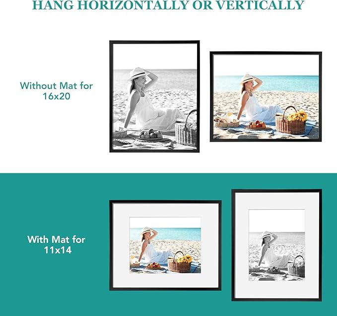 TWING 16 x 20 Picture Frame Set of 6, Classic Picture Frames Display Pictures - Image 2