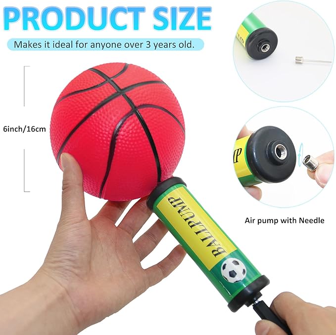 42Pcs 6" Mini Basketball Set, PVC Small Basketballs - Image 2