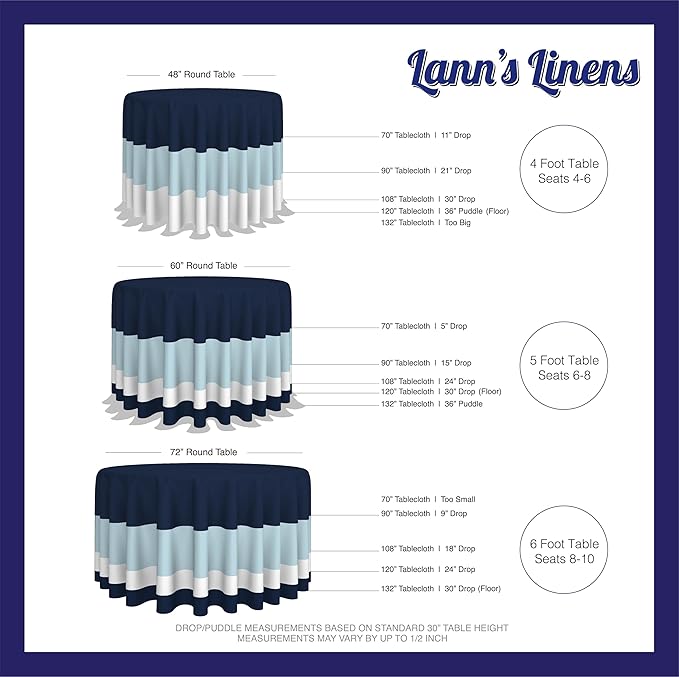 Lann's Linens - 10 Premium 132" Round Tablecloths - Image 5
