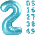 Pearl Blue 2 Number Balloon, 40 Inch Number 2 Balloon Birthday Decoration by Upgesy