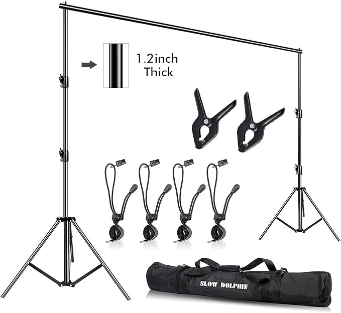 SLOW DOLPHIN Photo Video Studio 10ft x 9.2ft Heavy Duty Adjustable Photography by SLOWDOLPHIN