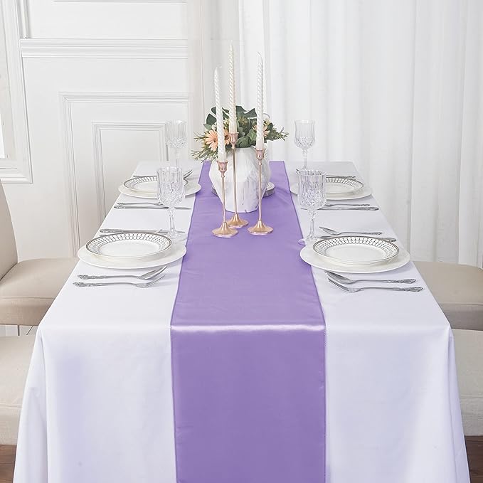6Pack Table Runner 12 x 108 Inches Satin Silk Table Runner - Image 7