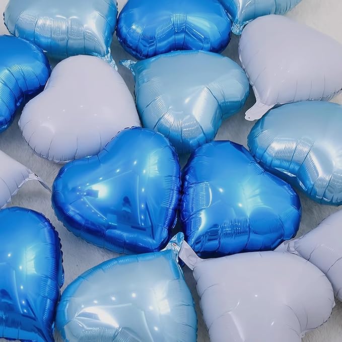 Blue Heart Balloons, 18 Inch Royal Blue Heart Shape Balloon - Image 6