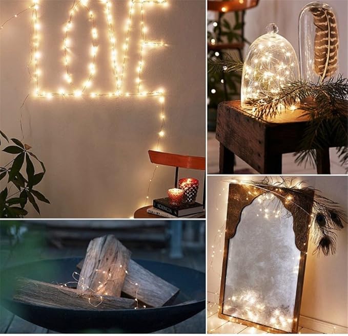 ANJAYLIA 2 Pack Fairy Lights 16.4ft 50 LED String Lights Battery Operated Mini - Image 4