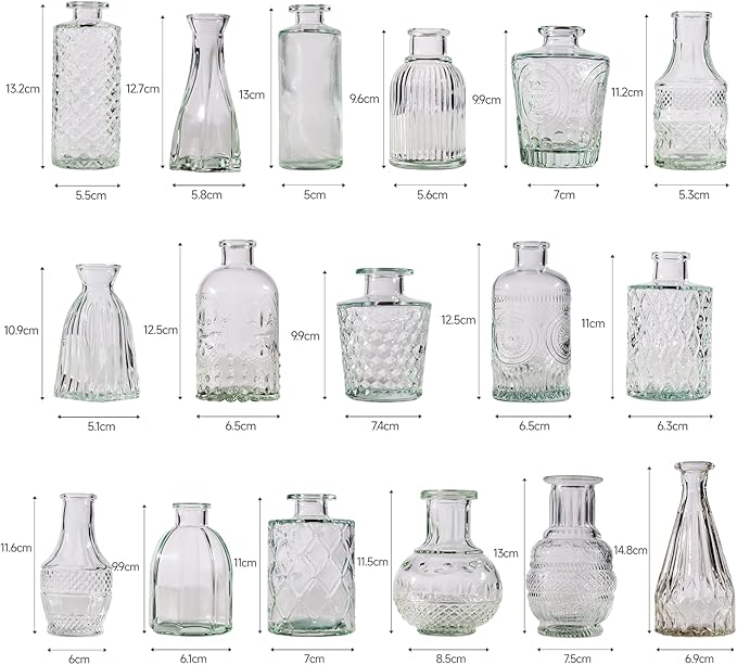72 Pcs Bud Vase Set, Vases for Centerpieces, Cute Glass Bud Vases in Bulk - Image 3