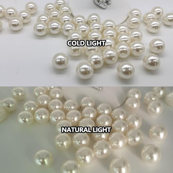 100PCS Milk White Faux Pearls Beads - Image 3
