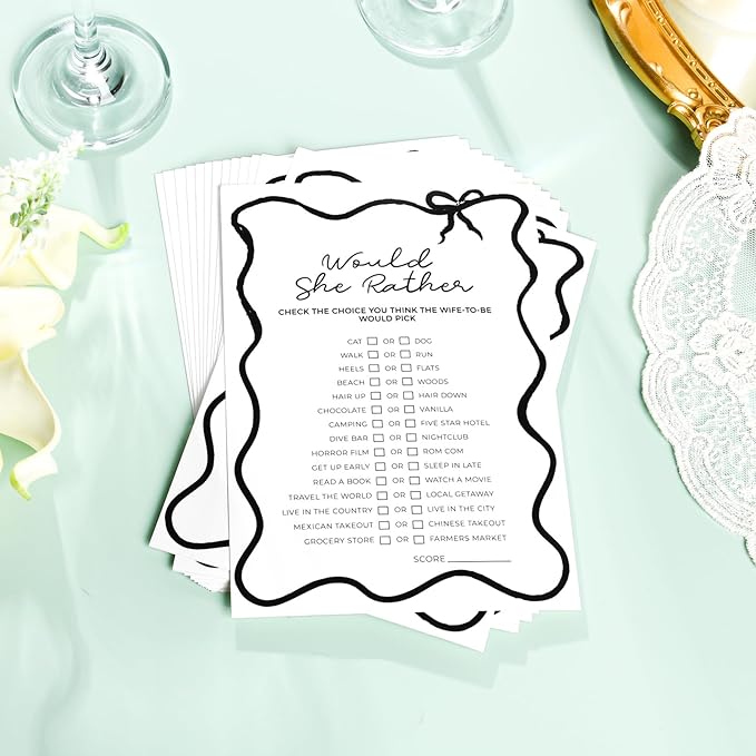 DEEKA 30 PCS Bridal Shower Games Card - Image 3