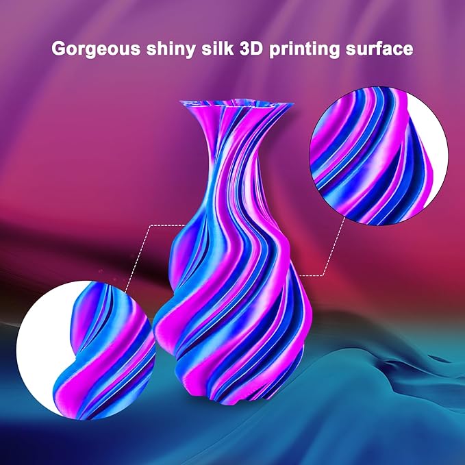 YOUSU Silk PLA Filament 1.75mm, 3D Printer Filament Dual Color Coextrusion - Image 2
