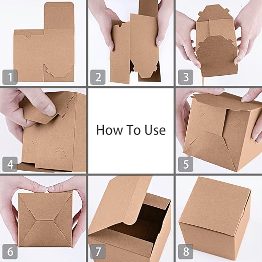 MESHA 6x6x6 Gift Boxes with Lids, Bridesmaid & Groomsmen Proposal, Party Favor - Image 3