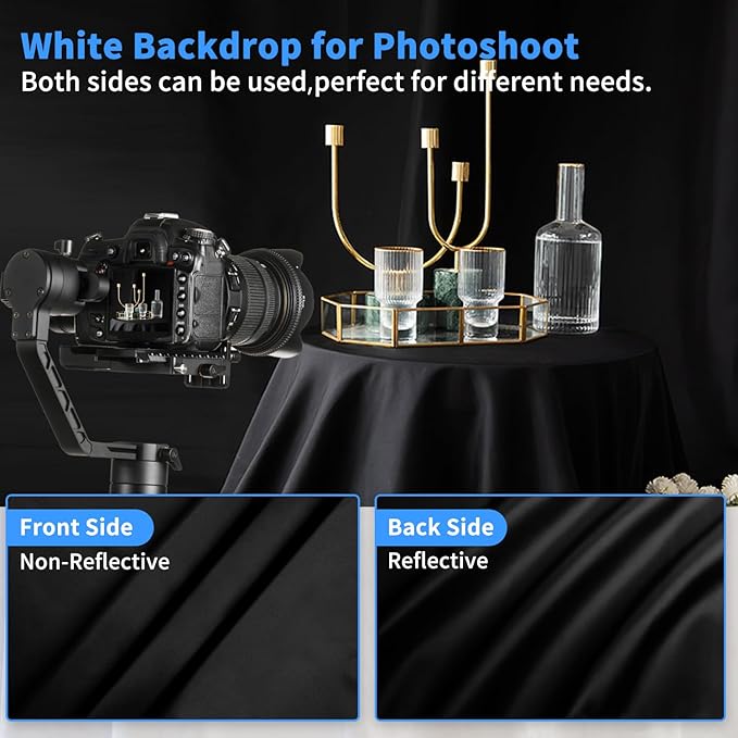HEMMOTOP Black Backdrop Background, 10x20 ft Black Screen - Image 3