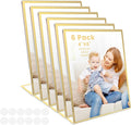 Acrylic Gold Frames 4 x 6, Slanted Back Gold Picture Frames Table Acrylic Sign by displayyourphotosbrochuresmenusartworkadvertisementsetc