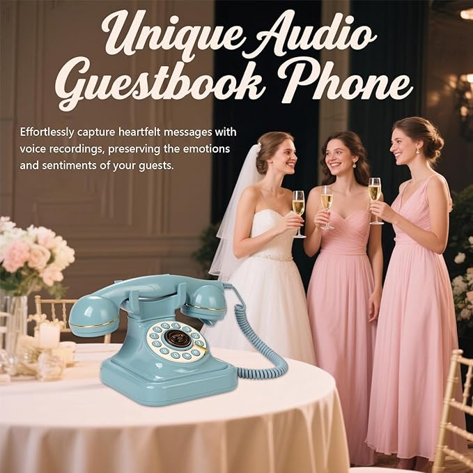 Audio Guest Book Wedding Phone, Retro Audio Phone Guestbook - Image 2
