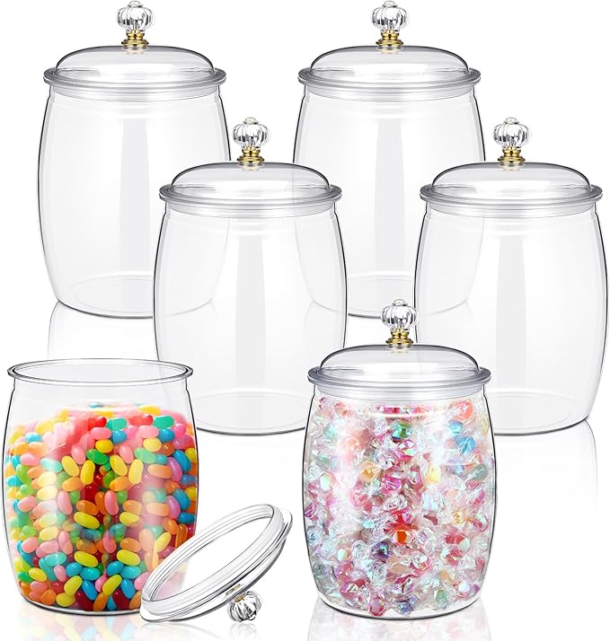 Nuogo 6 Pcs Plastic Candy and Cookie Jar by Nuogo