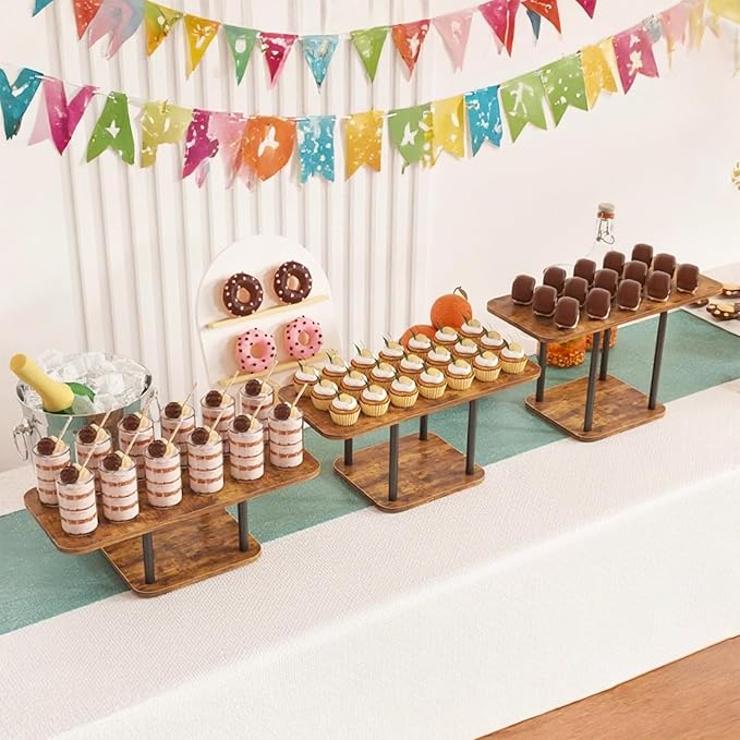 Cupcake Stand for 50 Cupcakes Wooden Dessert Table Display Set Rustic Dessert - Image 6