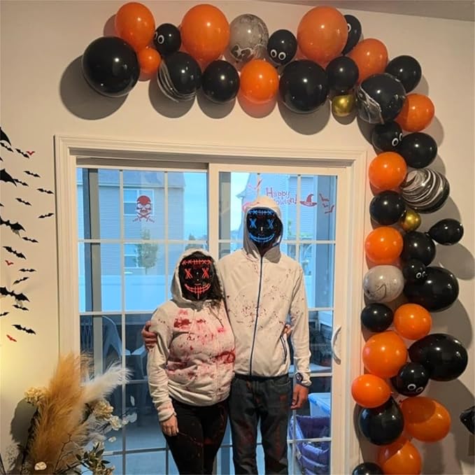 Orange and Black Halloween Balloons Set - Image 6