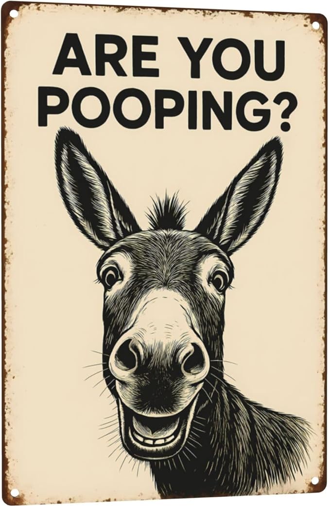 Funny Donkey Bathroom Sign - Image 9