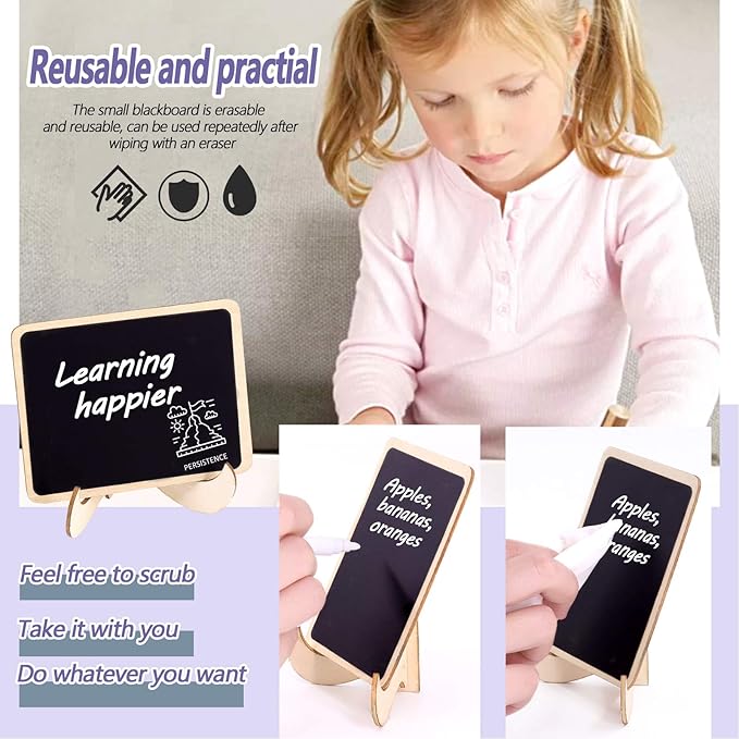 Swpeet 30Pcs 5 Designs Mini Chalkboards Signs - Image 5