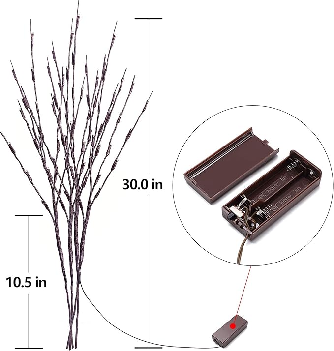 Lights Twig - 60 LED Waterproof & Battery Operated Branch Lights - Image 4