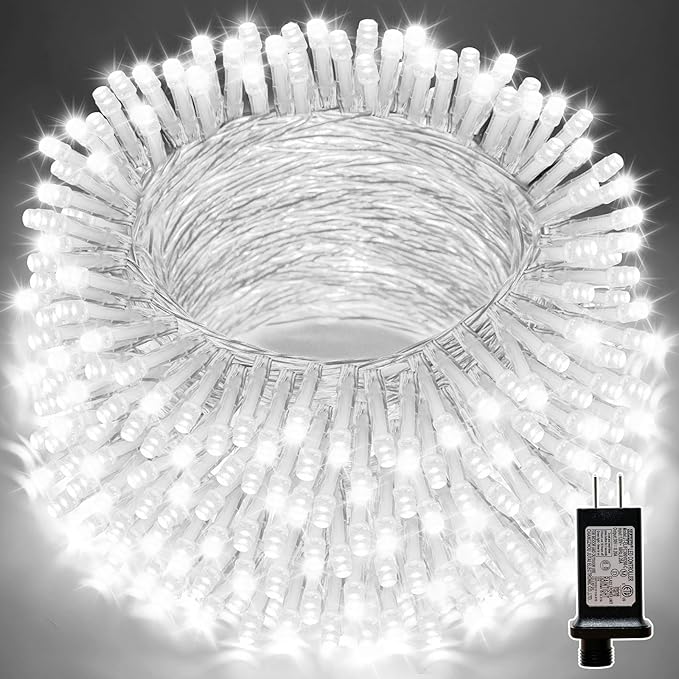 LAMPHOME 33ft Christmas Decorative Mini Lights, 100 LED Transparent Wire Fairy by ULL