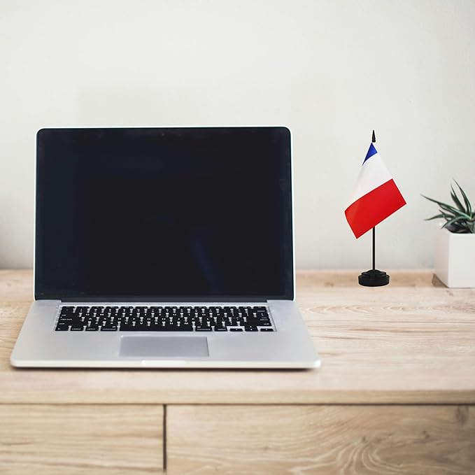 2 Pack France Desk Flag Set, French Desktop Small Miniature Table Office Flag - Image 5