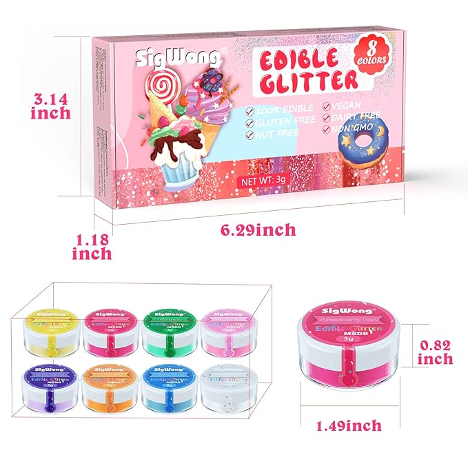 Edible Glitter Set, Sprinkles Edible Glitter - Image 6