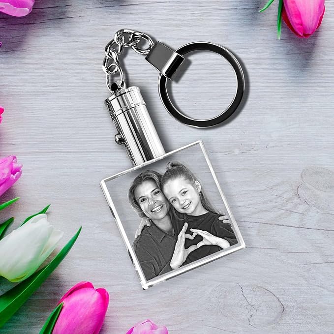 ArtPix 3D Crystal Photo Custom Keychain Picture, Customized Personalized Gift - Image 5