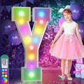 imprsv 4FT Colorful Marquee Light Up Letters Y, 18 Colors Large Light up by Letsmakeitimpressive