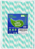 Light Blue 7.75 inch Disposable Paper Straws by LivesonGreen