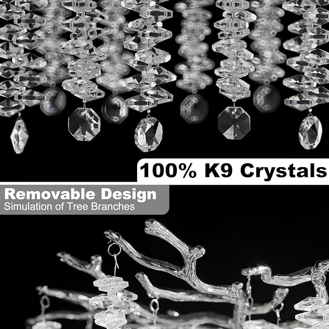 YUYI 118'' Modern Crystal Chandelier, Large Tree Branch Chandeliers - Image 6