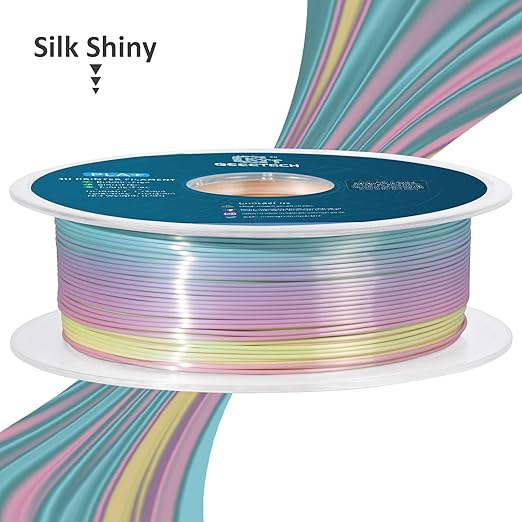 GEEETECH Silk Rainbow PLA Filament 1.75mm, 3D Printer Filament 1kg Spool - Image 2