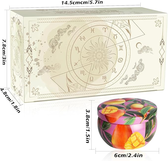 2 Pack Lemon and Mango Flavors Scented Candle 2.5 oz Aromatherapy Candles - Image 2