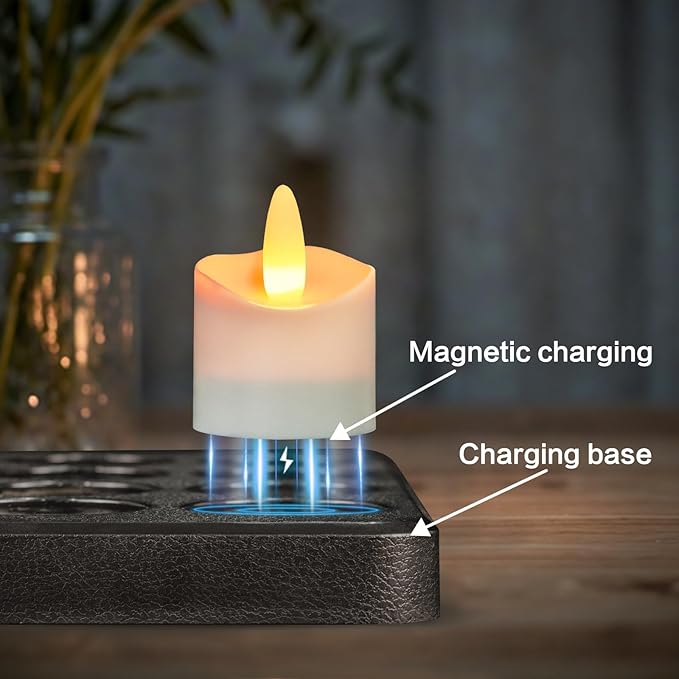 HL Flameless Candles with Remote Timer, 100+Hours Rechargeable Waterproof - Image 4