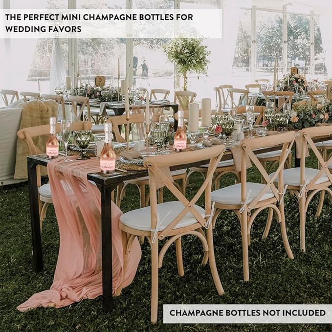 Andaz Press Mini Champagne Wine Bottle Labels, I Can'T Say I Do Without You - Image 5