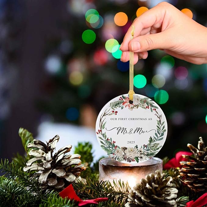 2025 First Christmas Married Ornament, First Year as Mr and Mrs Christmas - Image 8