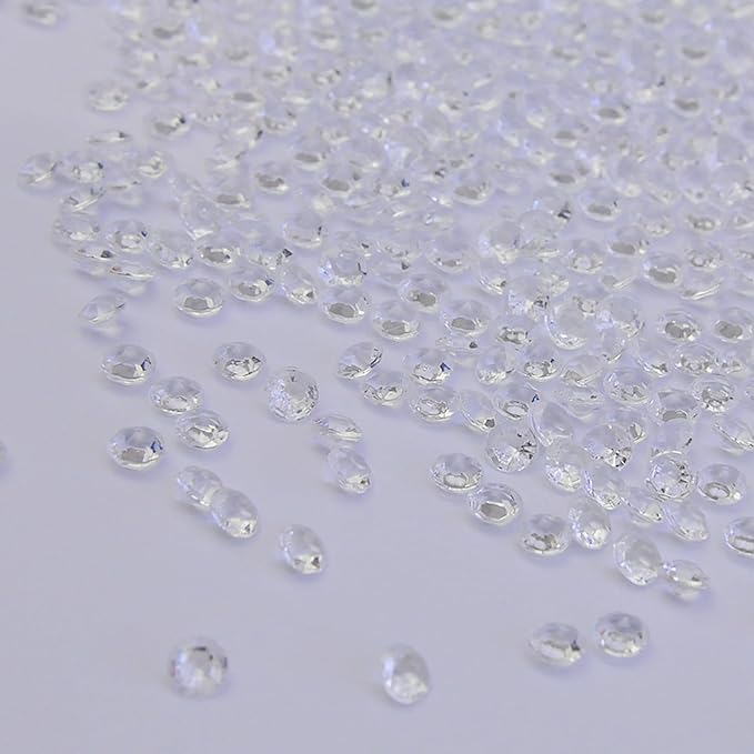 10000Pcs Crystal Acrylic Diamond Fake Gems Vase Filler, 4.5mm Faux Diamonds by Unknown