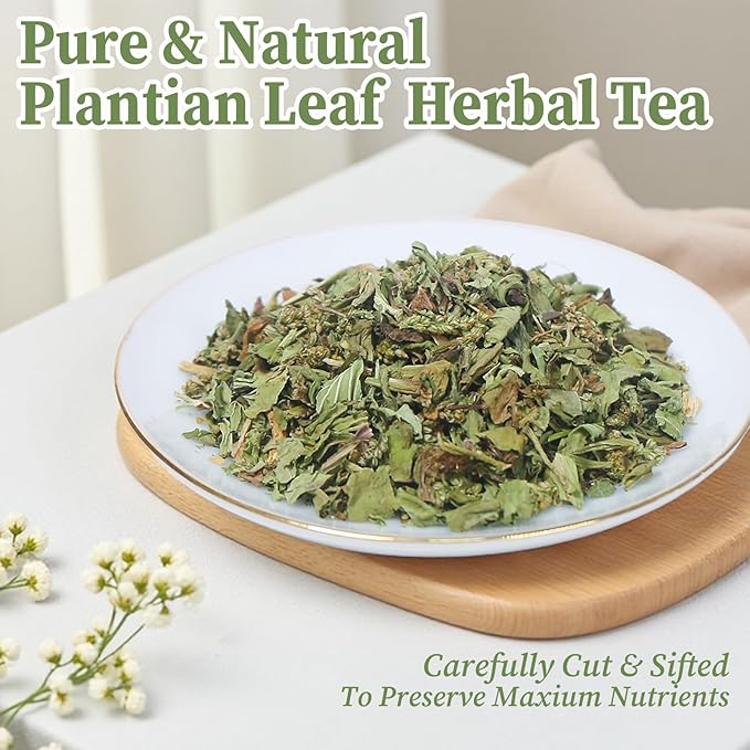 FullChea - Plantain Leaf Tea, 4oz/114g - Broadleaf Plantago Major Herbal Tea - - Image 3