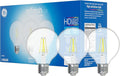 GE Refresh LED Light Bulbs, 60 Watt, G25 Globe Bulbs, Medium Base 3 Count by GELighting