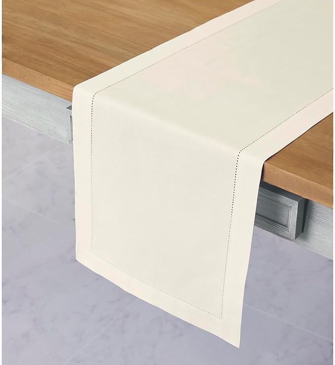 Solino Home Ivory Table Runner 156 Inches Long - Image 2