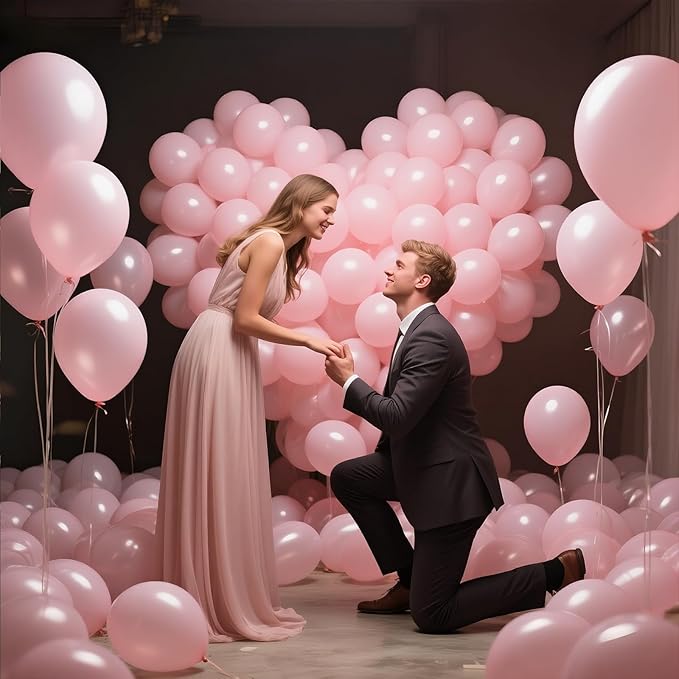 KAWKALSH Light Pink Balloon 12 Inch - Image 4