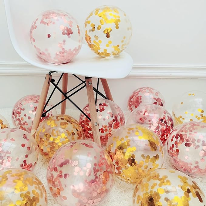 100Pcs Confetti Balloons 12 Inch Colorful Party Balloons Gold Sequin Balloon - Image 9