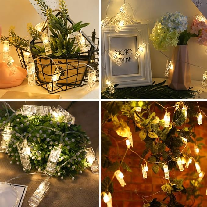 Twinkle Star 10ft 20 Photo Clip String Lights, Fairy Lights Battery Operated - Image 5