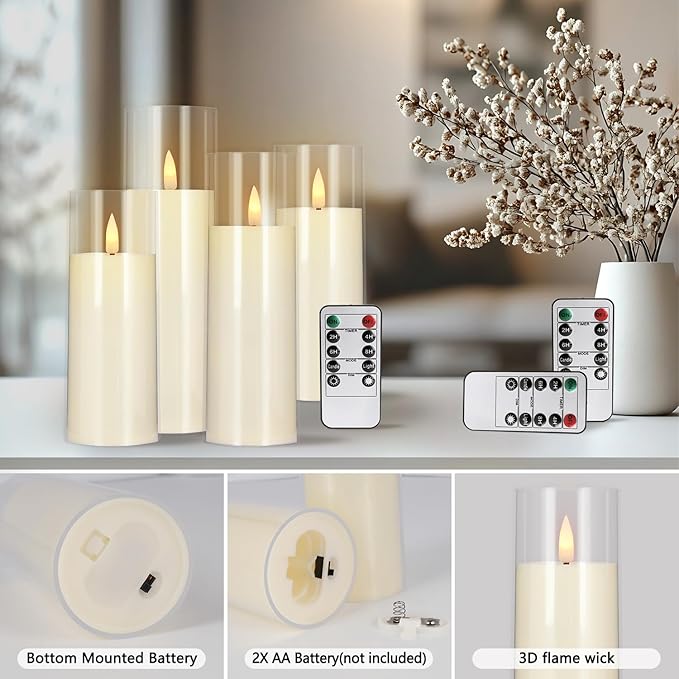 Flickering Flameless Candles Battery Operated - Image 7