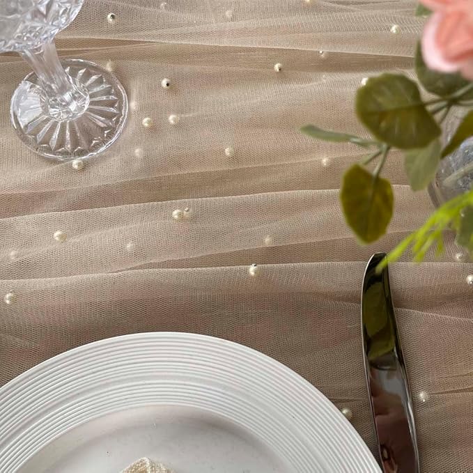 EHLDekol Pearl Table Cloth Elegant Polyester Table Runner - Image 4
