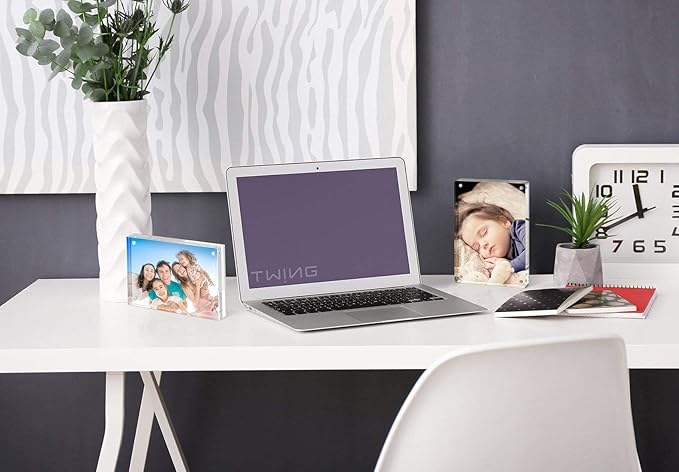 TWING 5 x 7 Inch 3 Pack Acrylic Photo Frame Horizontal Magnet Double Sided - Image 5