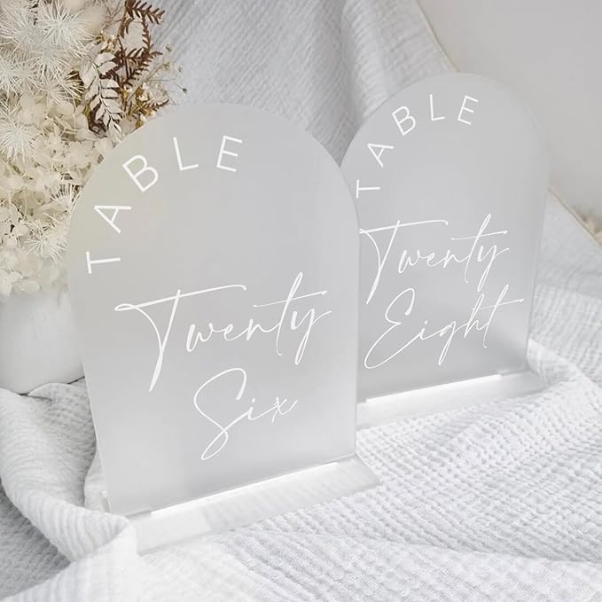 JINMURY Frosted Arch Wedding Table Numbers 1-30 - Image 6