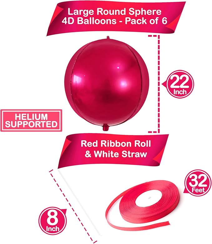 KatchOn Large Round Foil Balloons Set - Image 4