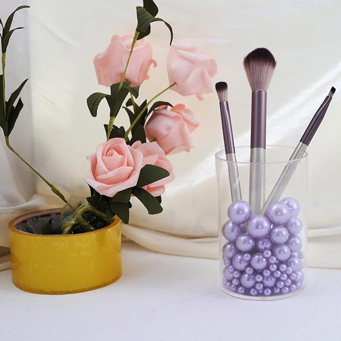 260Pcs Lightpurple Glossy Beads - Image 4