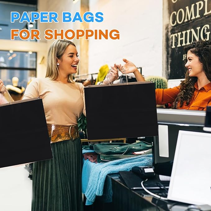 BURVAGY 16x6x12 Inch 100 Pcs Kraft Paper Bags - Image 6