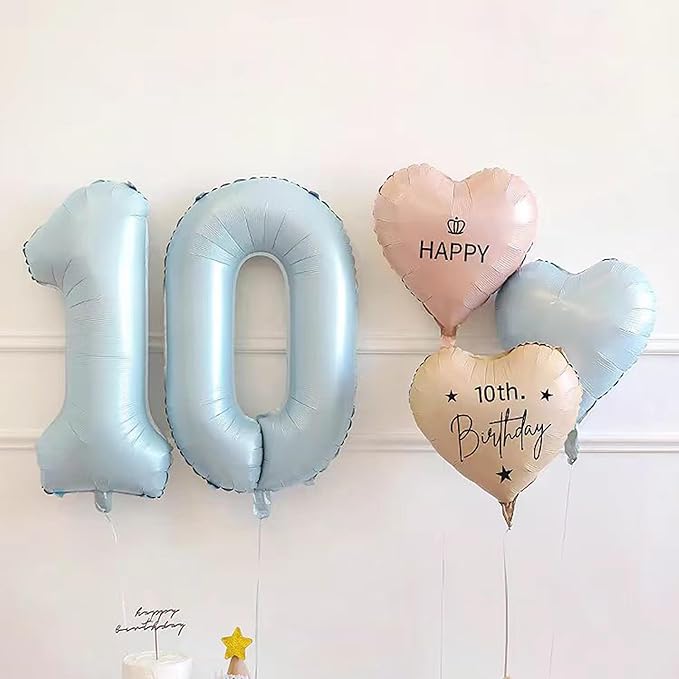 40 Inch Light Blue Number 0 Balloon Foil Balloons 0 - Image 2