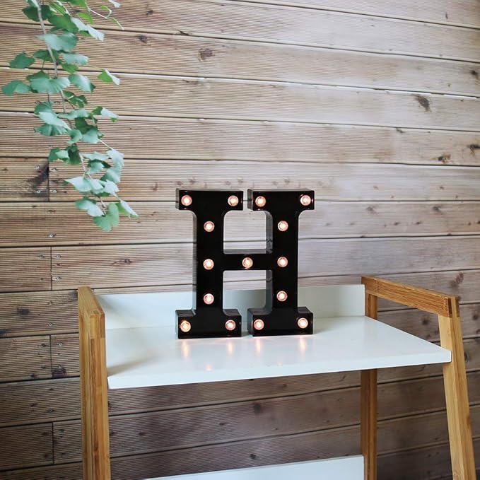 Light Up Black Alphabet Marquee Letters Sign LED Marquee Number Lights Sign - Image 3